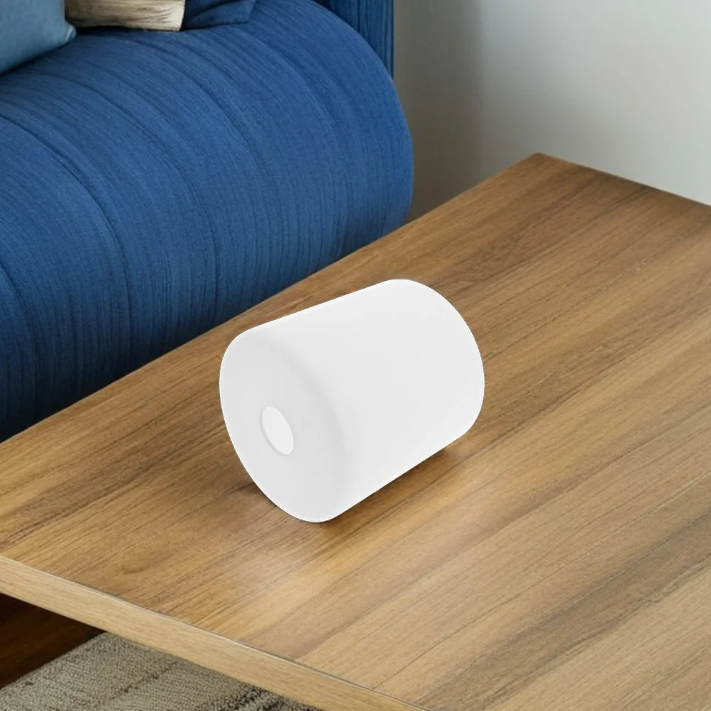 

Glass Lampshade Replacement Cylinder Shape White Finish E27 Base Light Fixture Globe for Living Room Bedroom Dining Area Modern