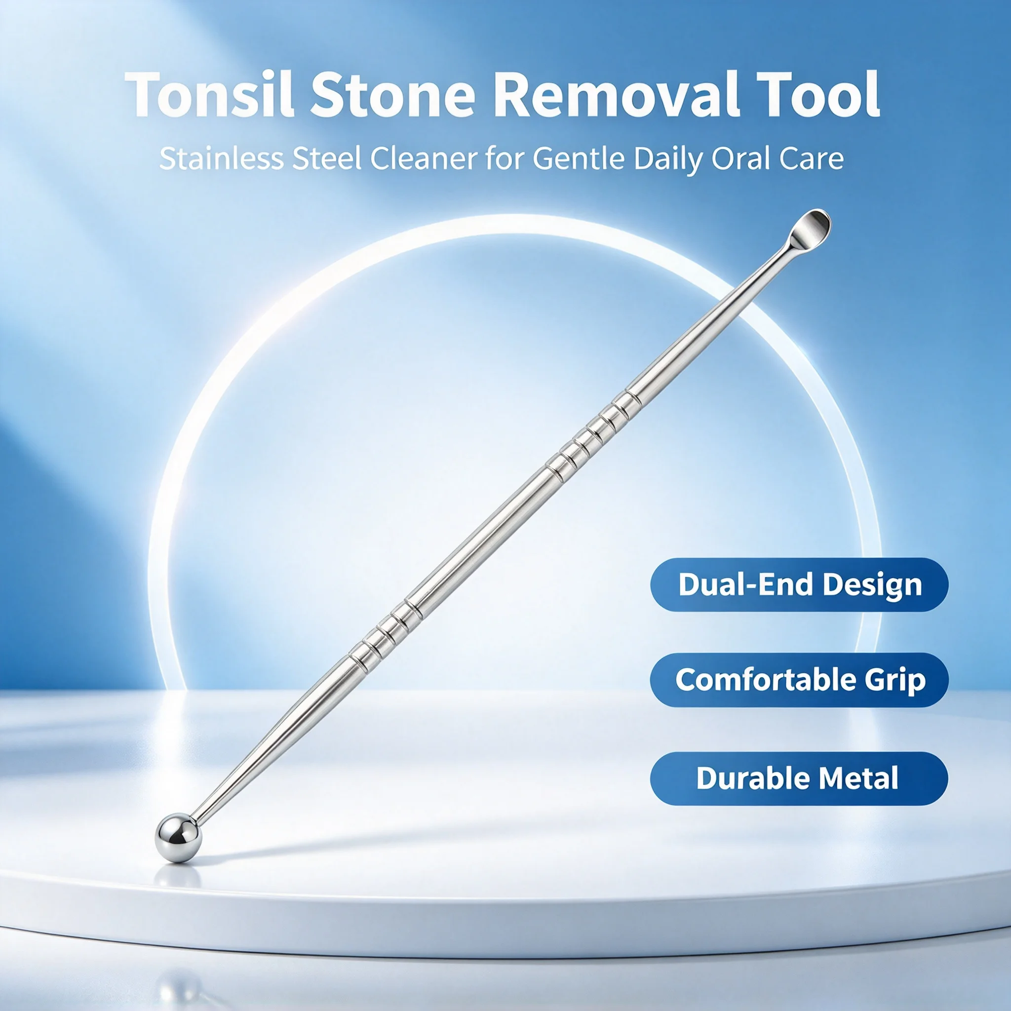 1Pcs Stainless Steel Tonsil Stone Remover Ear Wax Removal Tool Oral Mouth Cleaning Health Care Accessory