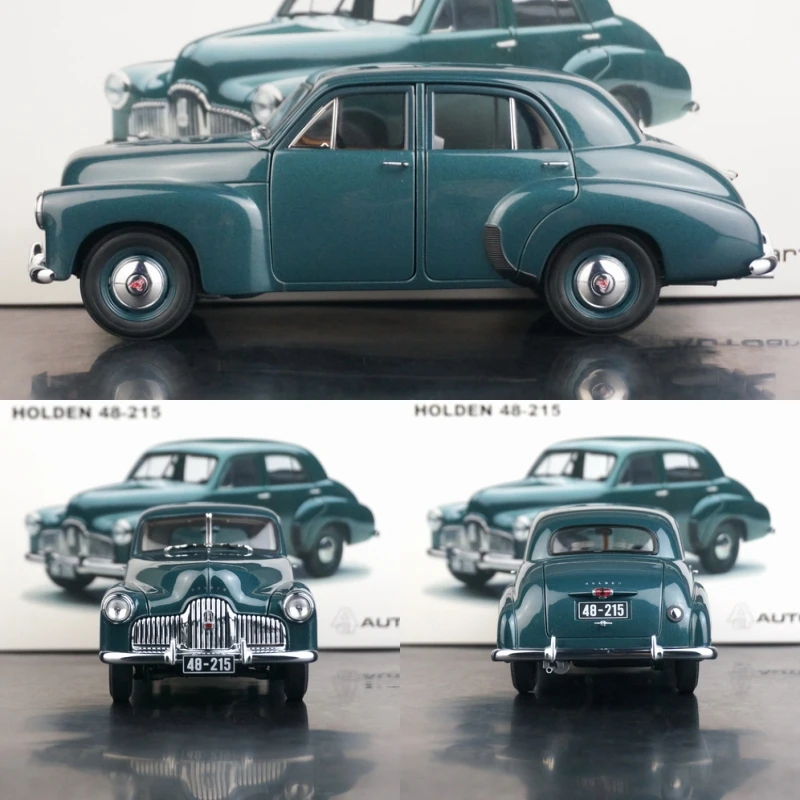 Autoart 1:18 Holden 48-215 Deep Green Vintage Car Simulation Limited Edition All Open Alloy Metal Static Car Model Toy Gift