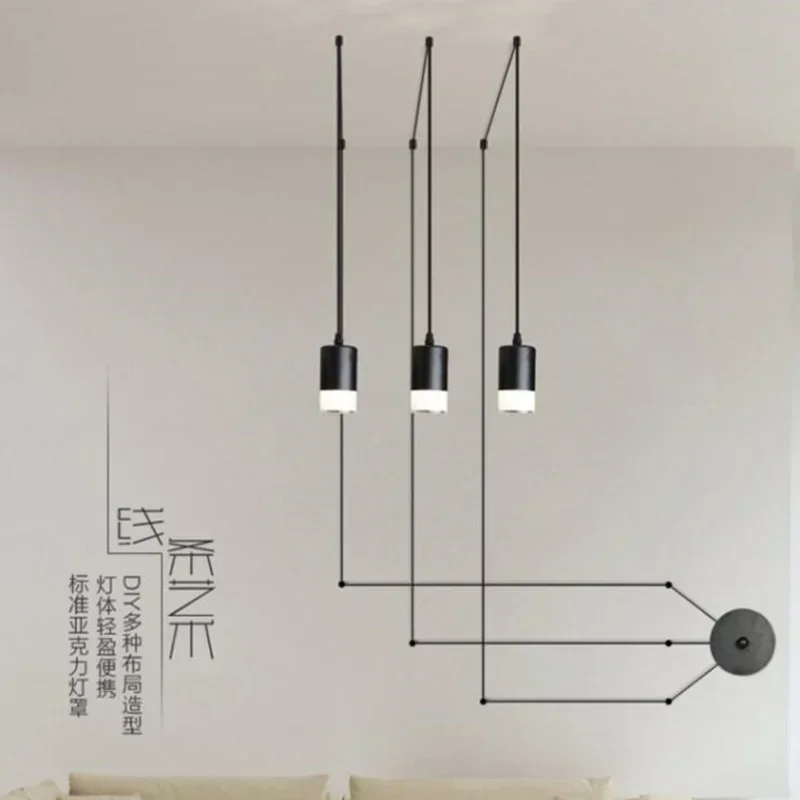 Plug in Pendant Light Bedroom Bedside Wire Cable Hanging Lamp Suspension Line Ceiling Chandeliers Luminaire Modern Fixtures