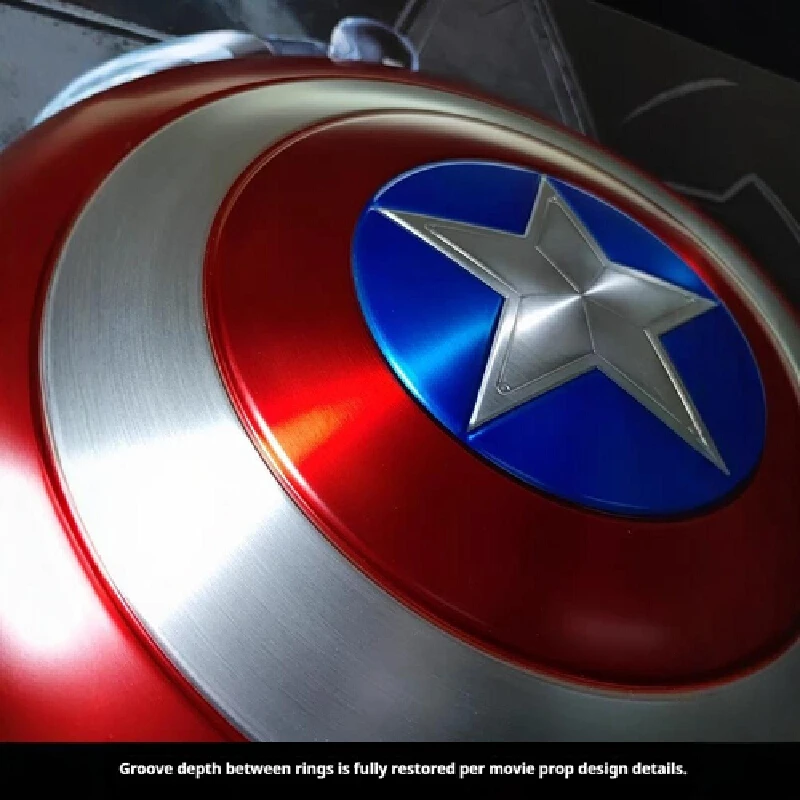 60cm Metal Superhero Captain America Shield Premium Version Model Cosplay Prop Adults Kids Toys Home Decor Birthday Gift
