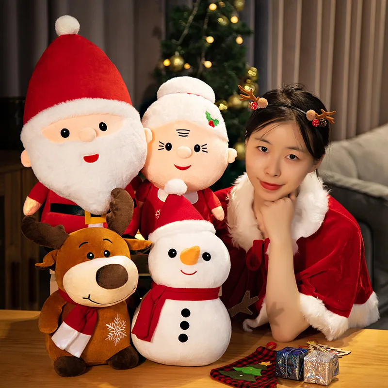 23-50 ซม.น่ารักSanta Claus Snowman Elk Granny Plushของเล่นตกแต่งคริสต์มาสตุ๊กตาตุ๊กตาSoftสําหรับเด็กทารกของขวัญ