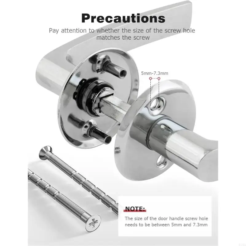 R1WA 4mm Set 50 viti placcate in nichel Fissaggi facili da installare Proteggi le tue maniglie