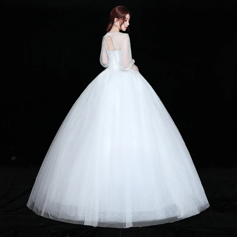 Customized Wedding Dress New Style Bride Lace Up Plus Size Wedding Dresses Dream Dress Ball Gowns