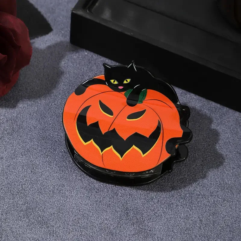 مشبك شعر القرش على شكل قرش الهالوين، إكسسوار ذيل حصان نصف أوبدو مضحك، سلسلة داكنة، تصميم خلفي للرأس للحفلات قطعة واحدة