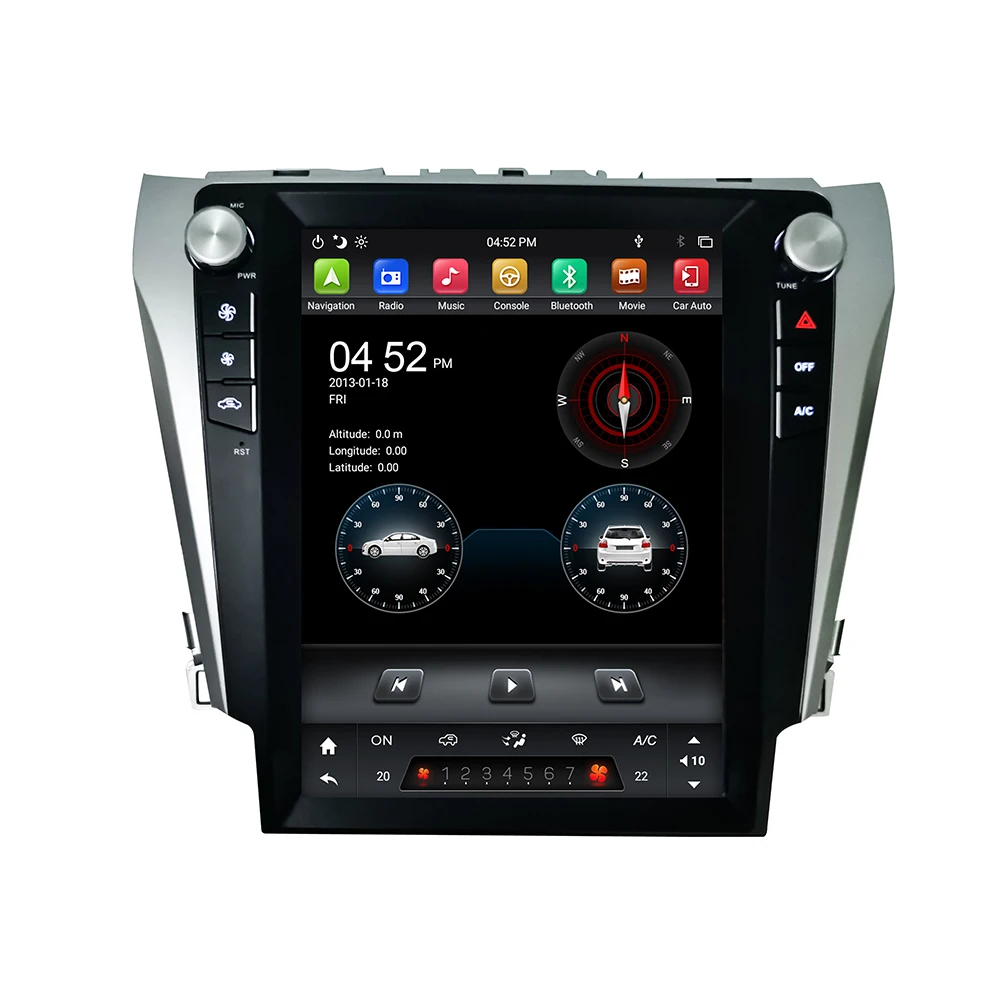 12.1inch   Style Vertical Touch Screen Android Car Radio Dashboard Multimedia Player Navigation for   Camry 2012-2015
