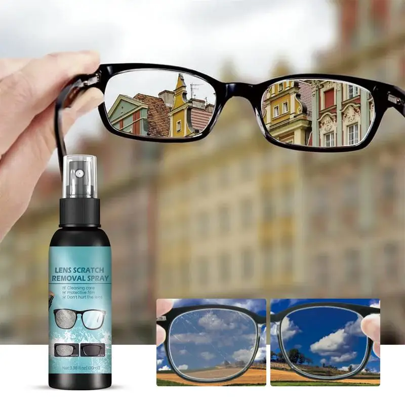 Lenses Cleaner For Glasses Lens Cleaner Cleaning Spray Alcohol-Free Eyeglass Cleaner Streak Free Sunglass Cleaner For Eye Glass