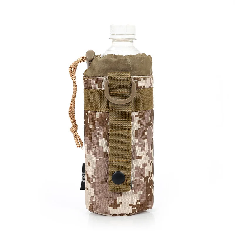 Outdoor Kettle Bag Tactical Water Bottles Pouches Waterproof Nylon Camping Kettle Camouflage Bag for Hunting, Hiking ,Fishing