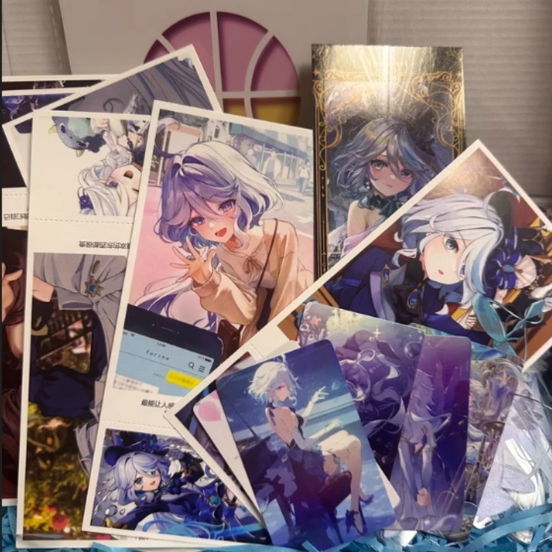 Anime Geschenkdoos Genshin Impact Furina Nahida Xiao Wanderer Haitham Lyney Hanger Postkaart Poster Papieren Kaart Speelgoed Gift