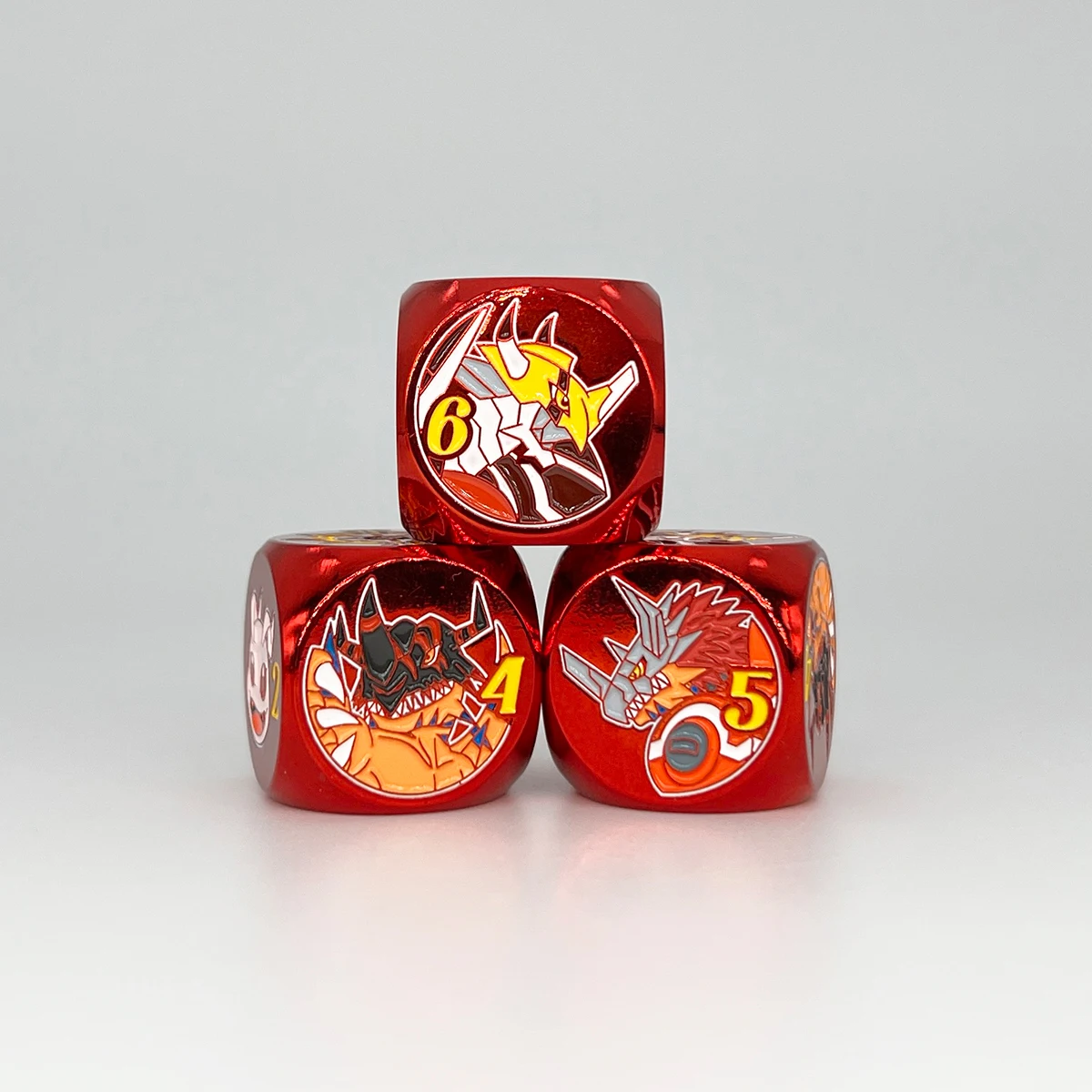 24가지 스타일 DIY 디지몬 어드벤처 그레이몬 메탈 다이스 다면체 패턴 다이스 OPCG PTCG DTCG 보드 게임용 특별 다이스 선물 장난감