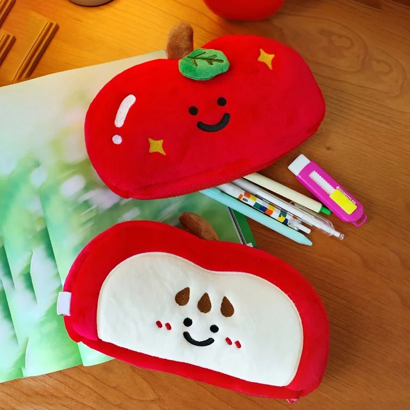 Red Apple Pencil Case/Makeup Bag/Portable Bag Large Capacity Pen Case Mark Pen Storage Bag Perfect Back to School Gift 2026