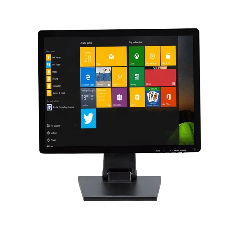 Capacitive or Resistive led touch screen 15 17 19 inch pos monitor with card reader