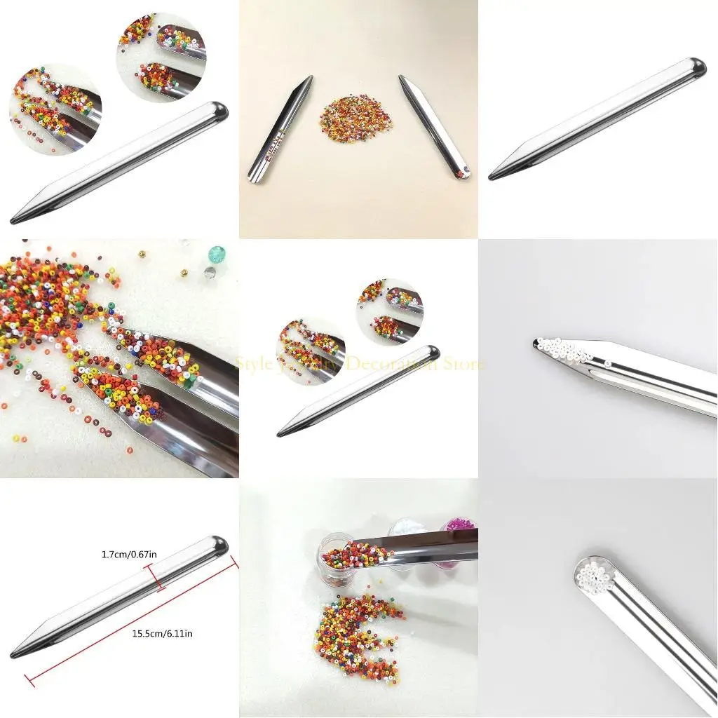D46E Stainless Steel Shovel Professional For Diamond Beads Pearls Tool Jewelry Making Tool Bead Shovels
