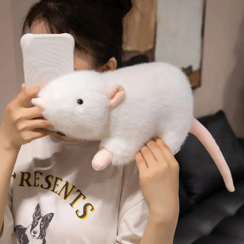 Animal de pelúcia animal de estimação mouse plushie mascote peluche decoração de casa simulação mouse realista 30-100cm recheado rato presente de aniversário