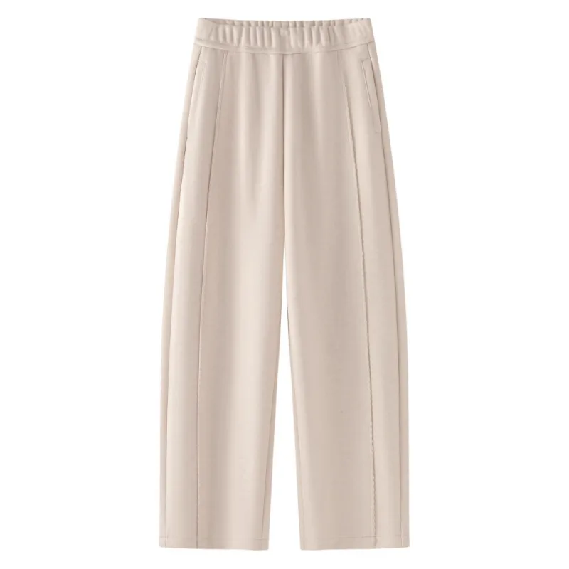 

Apricot Woolen Casual Scimitar Pants for Women, and Winter , Elegant Slim Fit, Petite Harem Pants