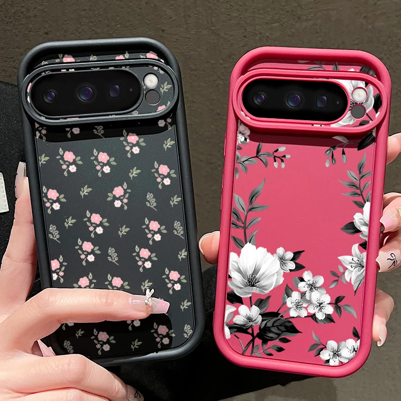 Weiße Blumen, weiche TPU-Hülle für Google Pixel 7A 8A 8 Pro 9 Pro XL, stoßfeste Silikon-Telefonschutzhülle für Pixel 9 8 7 Pro