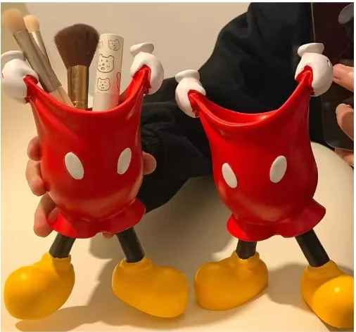 

Creative cartoon Mickey 2025 new model, cute makeup brush storage box, pen holder desktop decoration, back to school season gift