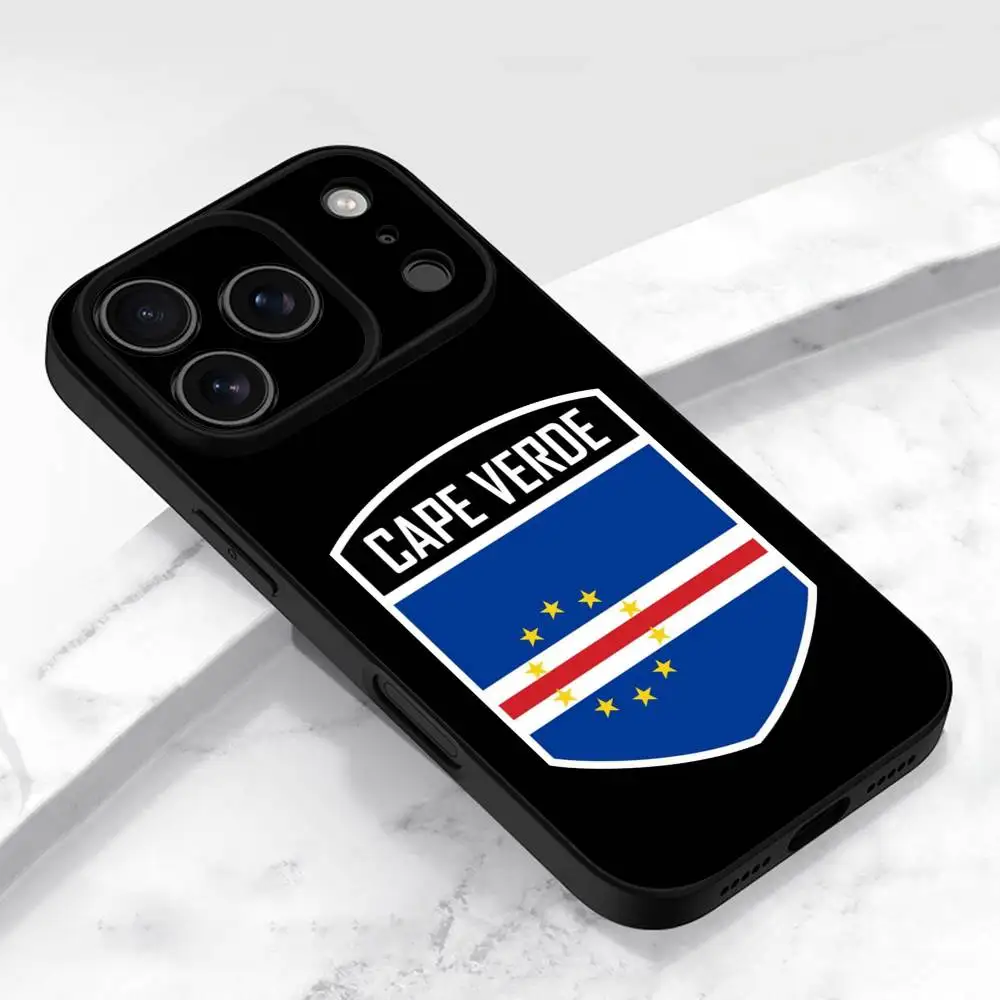 أفريقيا كيب فيردي جواز السفر العلم جراب هاتف آيفون 15,16,12,14,13,11,17,Pro,Max,Plus,E,Air,غطاء أسود صغير #4