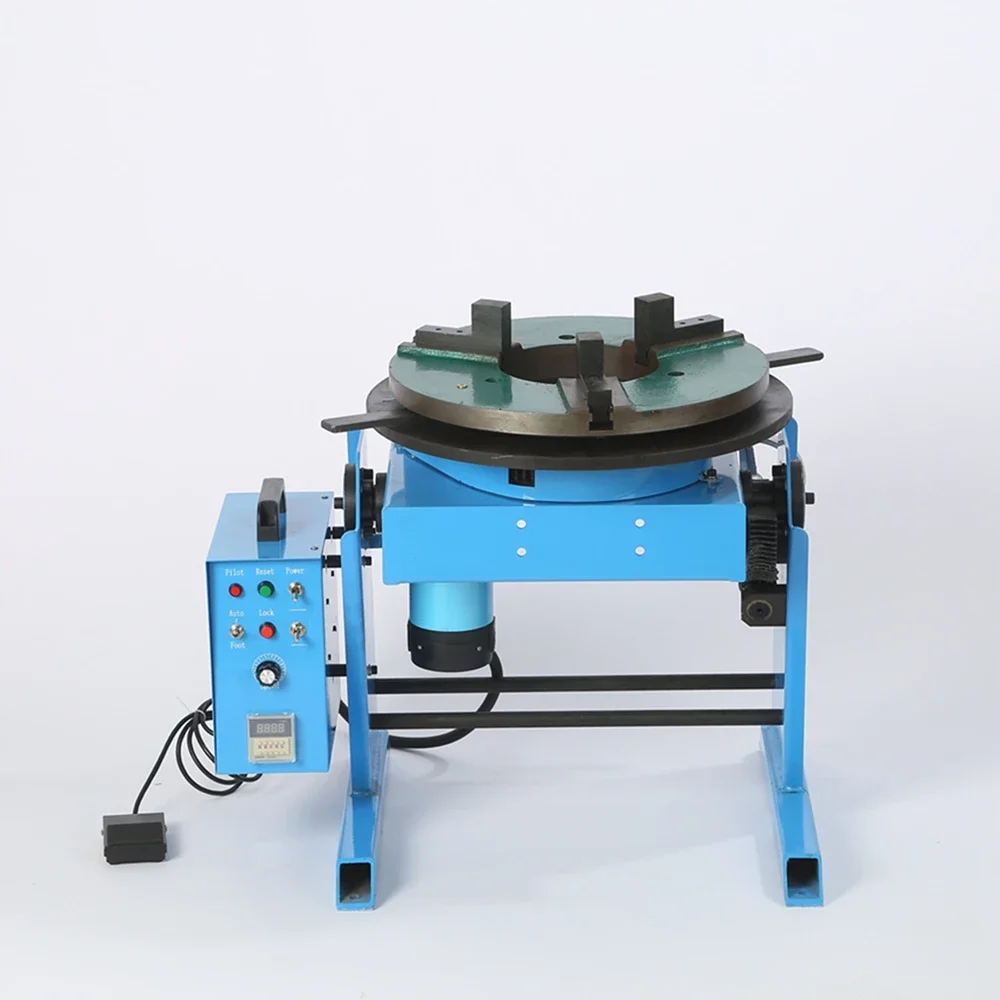 HD-100 Welding Positioner 100KG Rotary Welding Table Center Holes 45/140/170mm With D400 Chuck
