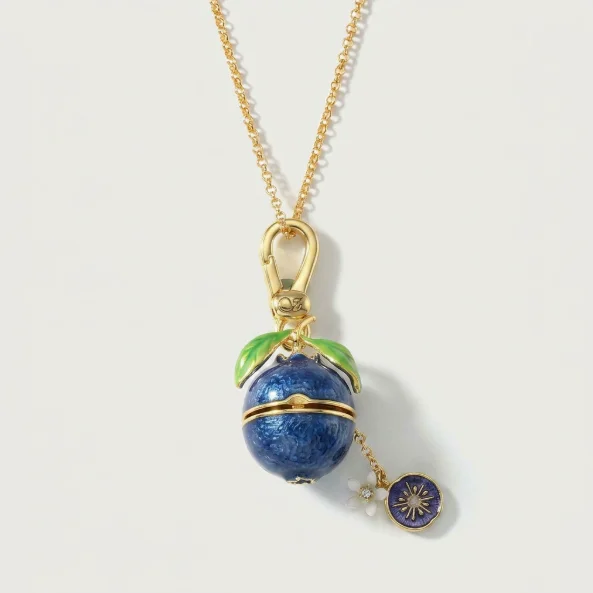 New Fruit Easter Egg Necklace Opening and Closing Animal Easter Egg Necklace Strawberry Regular Box Pendant Necklace Gifts image 3