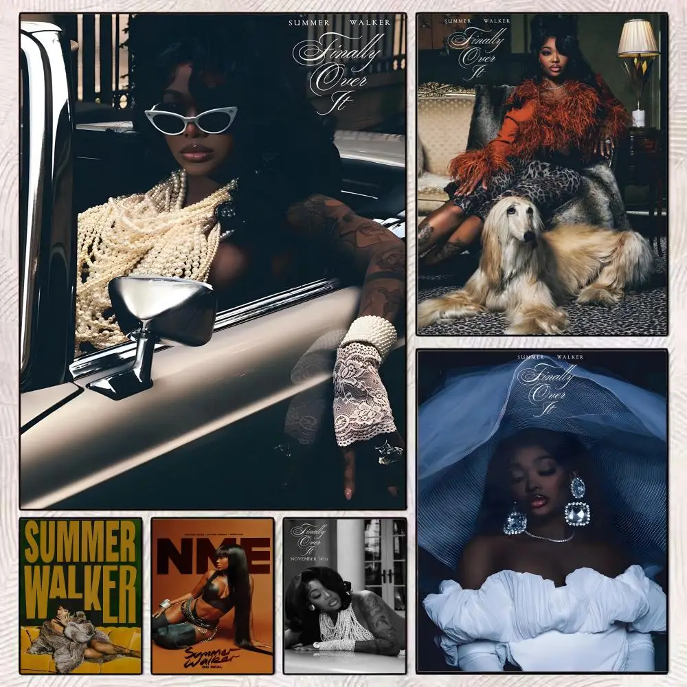 

R&B Singer S-Summer Walker Poster HD Art Mural Wallart Poster Waterproof Vintage Print Decor for Home Decoration DIY Durable