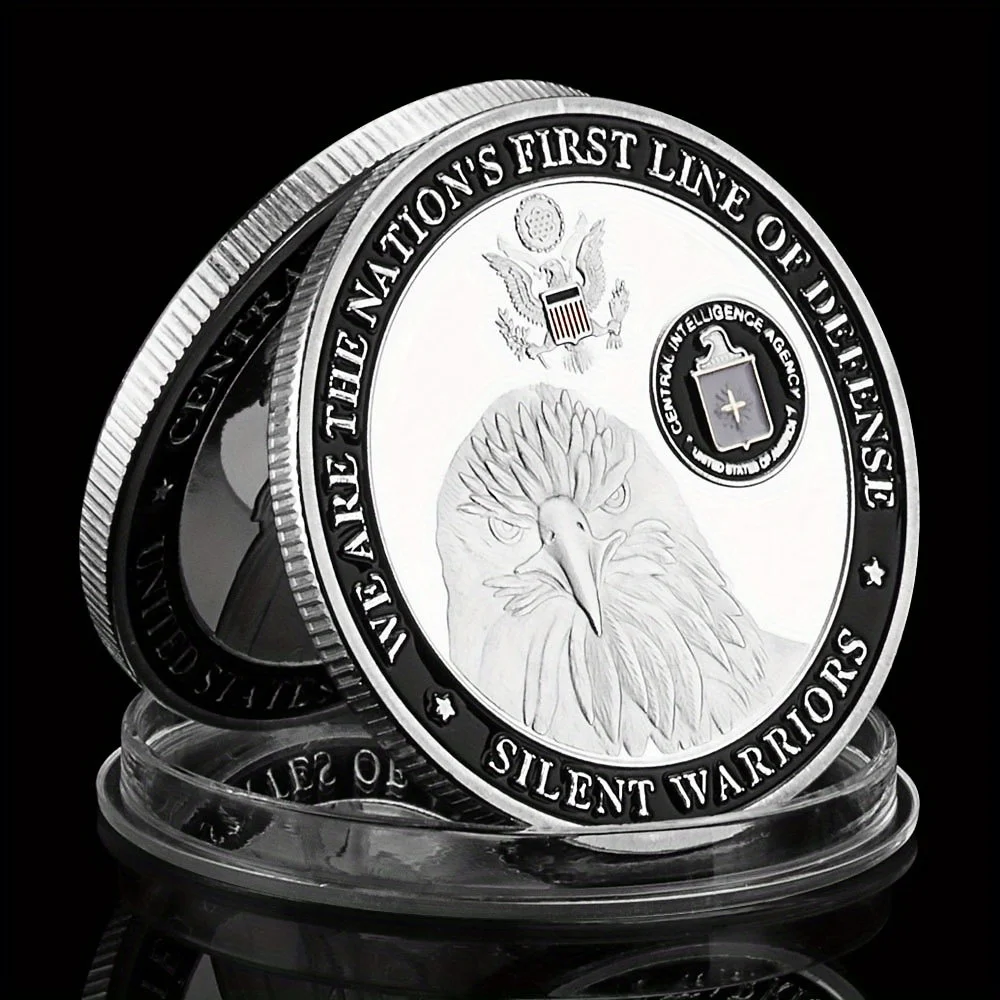 USA CIA Central Intelligence Agency Great Seal of The United States Challenge Metal Coin Collectibles Value Silvery Plated Coin