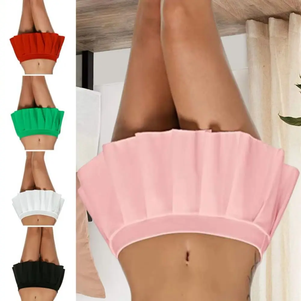 2025 Sexy Skirt Low-rise Solid Color Pleated Skirt Super Short A-Line Skirt Party Night Club Micro Skirts Women Short Skirts