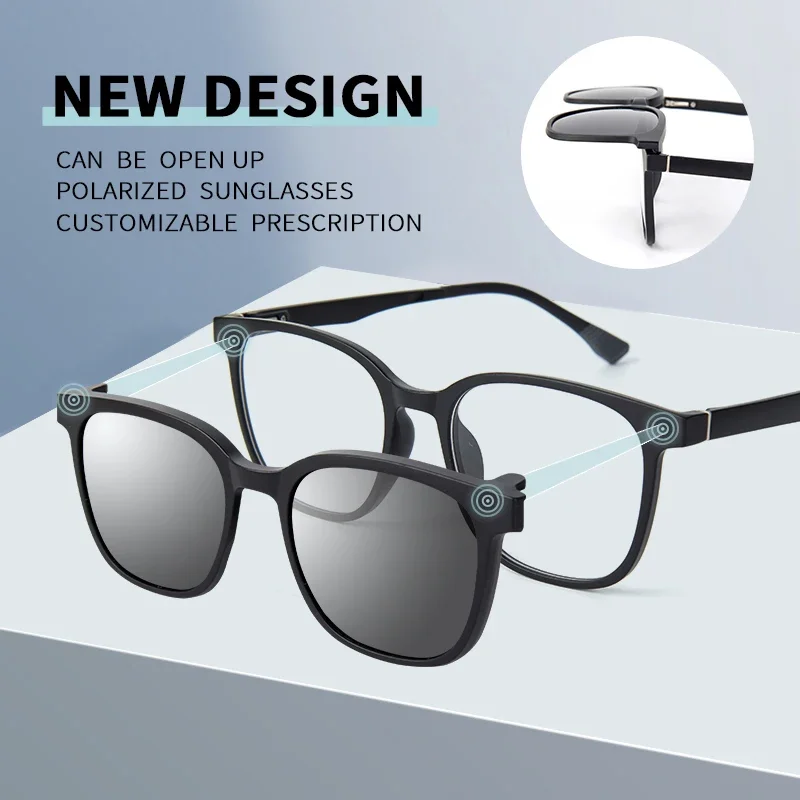 GENEVIEVE Polarized Clip-On Glasses Anti-Glare Women's Sunglasses UV Protective Optical Glasses Customizable Prescription TJ2192