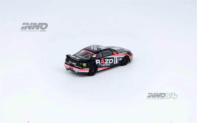 إينو 1:64 سكاي لاين GT-R R33 # 11 رازو ترامبيو أسود # 11 نموذج سيارة دييكاست كوليكتور
