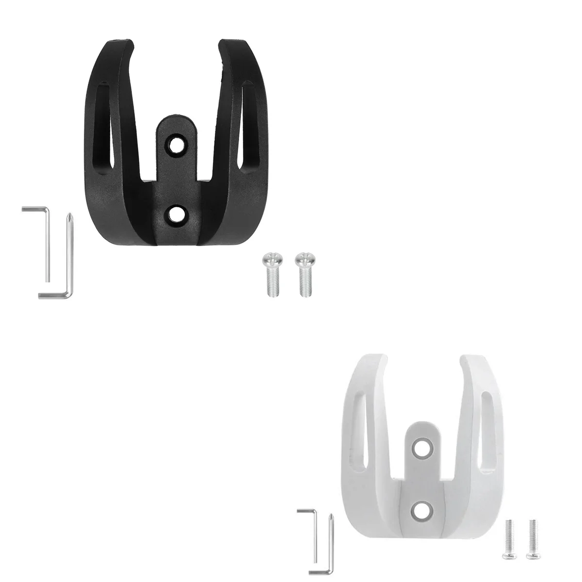 Universal Front Hook Hanger Electric Scooter for Xiaomi 1S / Pro2 Helmet Dual Claw Bags Grip Scooter Handle Hook White