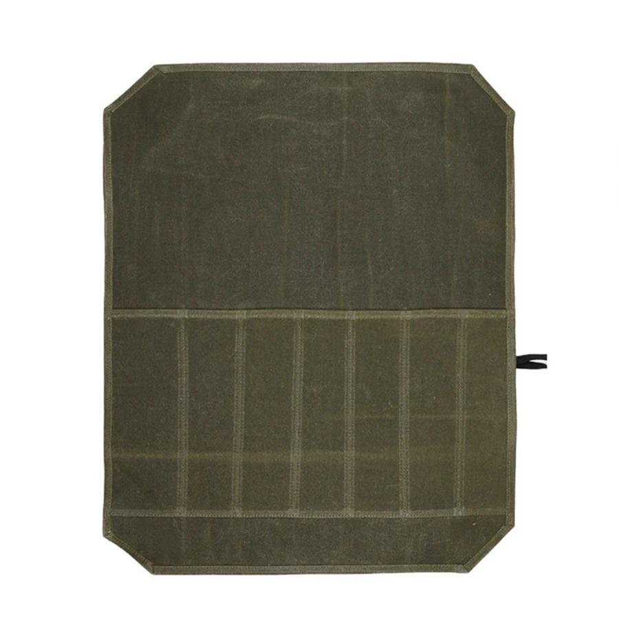 Canvas-Rolltaschen Tragbare Aufbewahrungstaschen Kochutensilien-Tragetasche Wasserdichte Rolltasche mit 7 Fächern – Detail 4