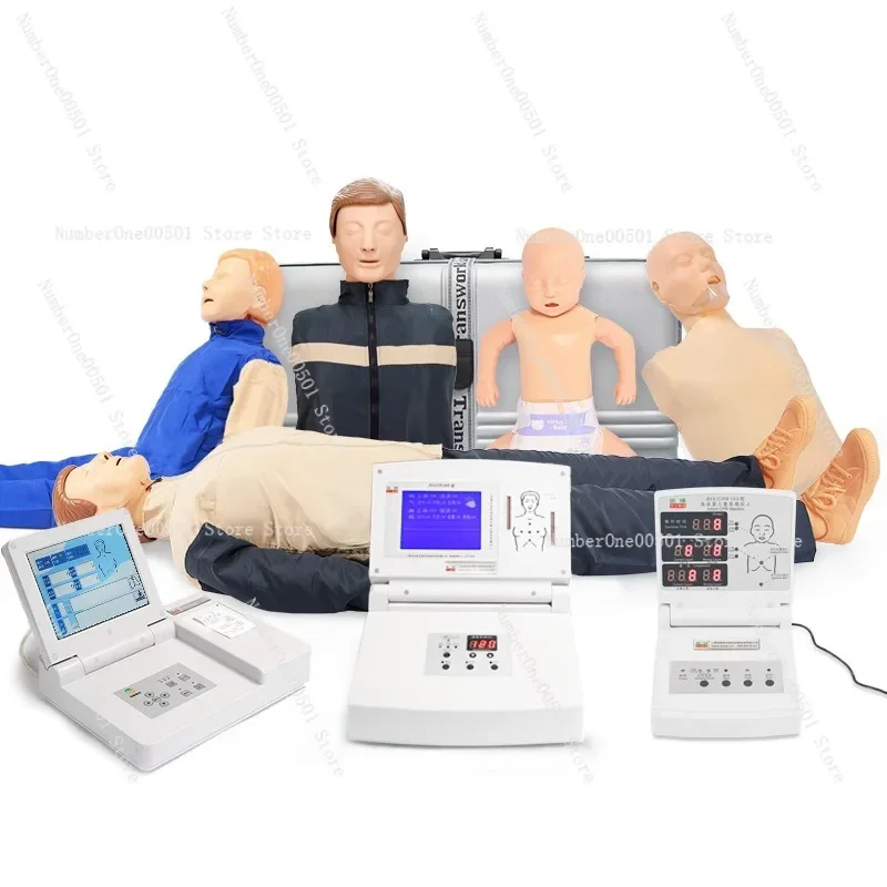 

Cardiopulmonary resuscitation simulation human half body CPR first aid artificial respiration training model whole body,