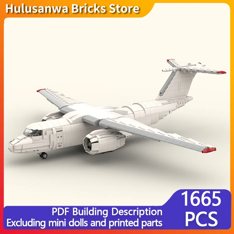 An-74TK-300 Transport Aircraft Model MOC Building Bricks War Equipment Modular Technology Gifts Holiday Assemble Children Toys