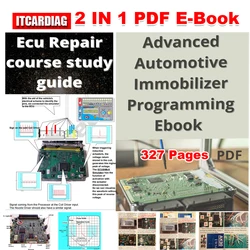 Guía de estudio de reparación ECU, inmovilizador automotriz avanzado, programación, PDF, E-book, diagnóstico de coche, prueba EPROM, aprender, 2 en 1