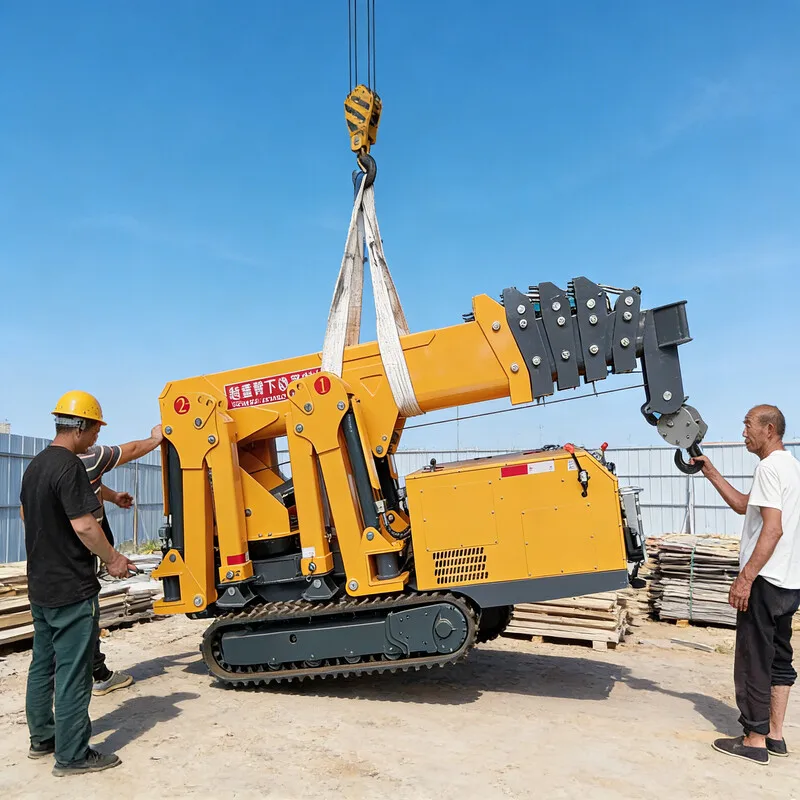 Customized Mini Construction Spider Lifting Crane – 10.8m Boom for High Reach Work in Airports & Large Halls, Factory Price