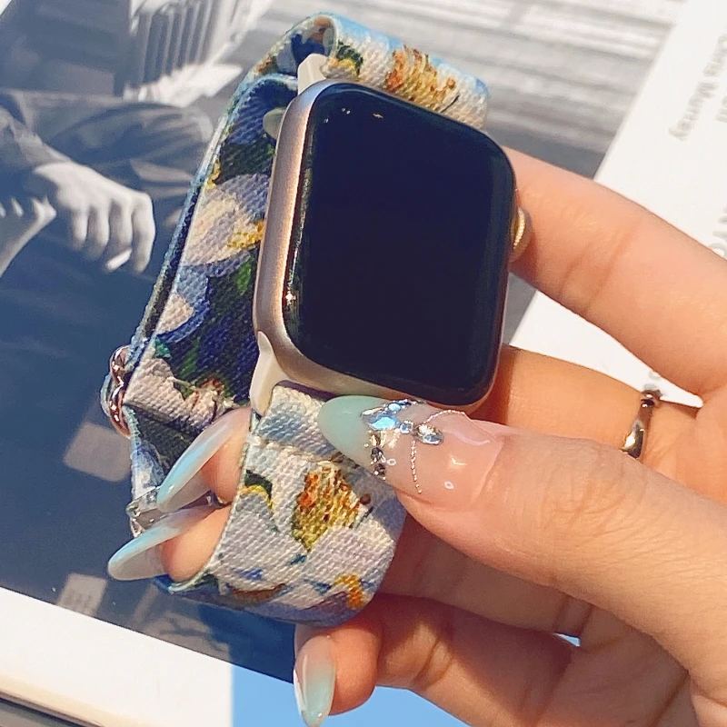 4 عبوات من أشرطة النايلون المتدرجة القابلة للتعديل لسلسلة iWatch 10 9 8 7 6 SE 5 4 3 2 1 Ultra Ultra 2