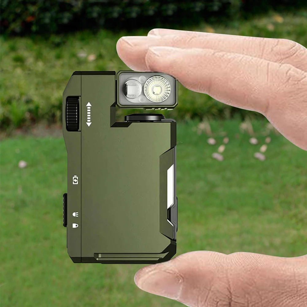 Rechargeable EDC Flashlight 400 Lumens Mini Flashlight Magnetic Keychain Flashlight for Outdoor Camping Hiking