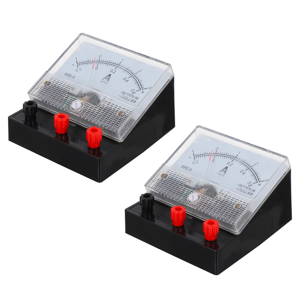 

2Pcs DoubleRange Ammeter 3A Physics Lab Equipment Ampere Electricity Experiment Ammeter Meter Electric Current Tester