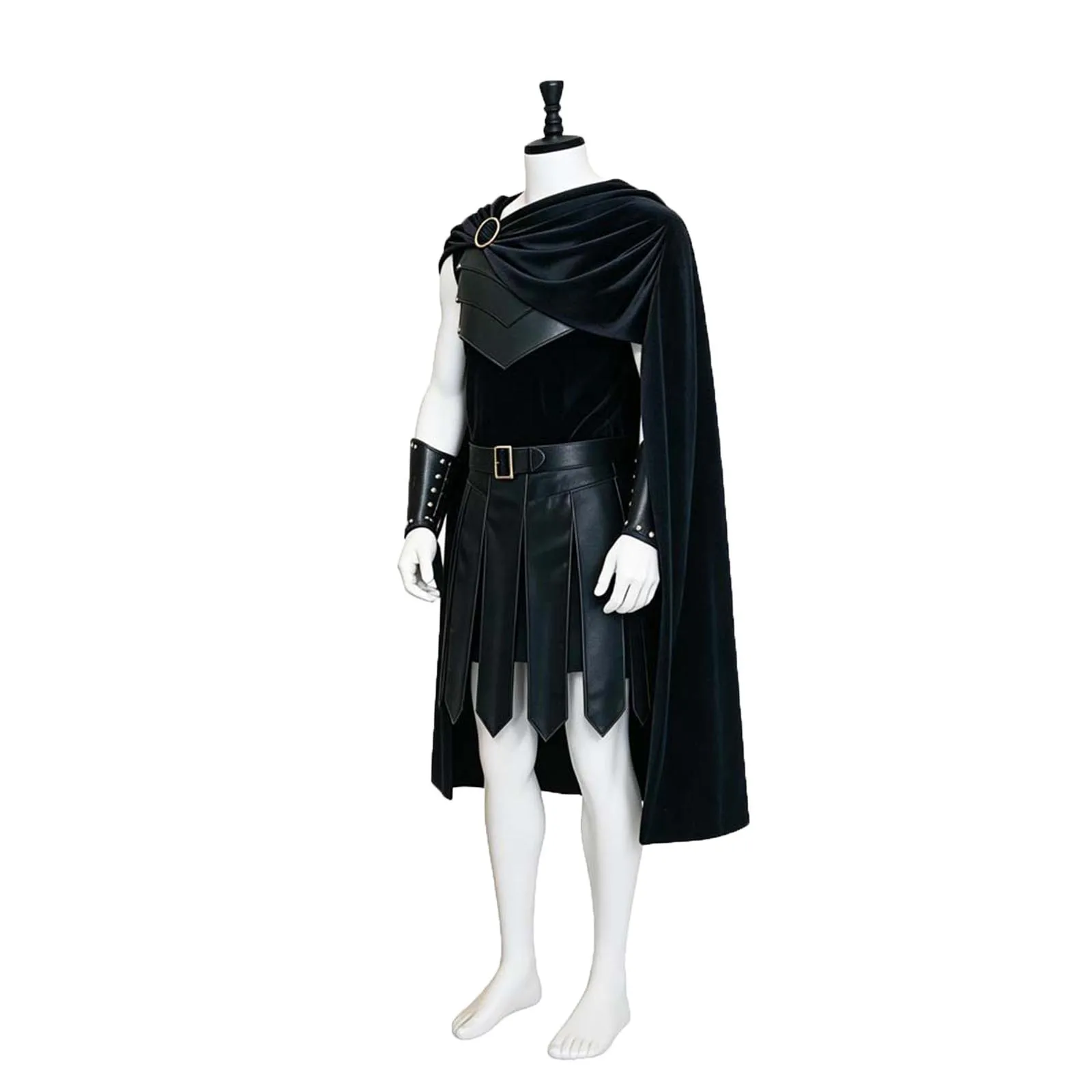 Déguisement Spartiate Gladiateur Homme – Armure en Cuir et Cape – photo 3