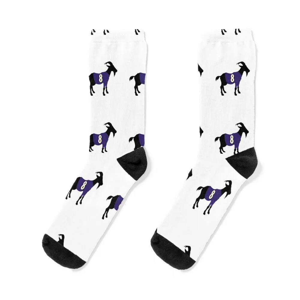 

Носки Lamar Jackson GOAT, рождественские чулки, хлопковые классные дизайнерские носки, женские и мужские