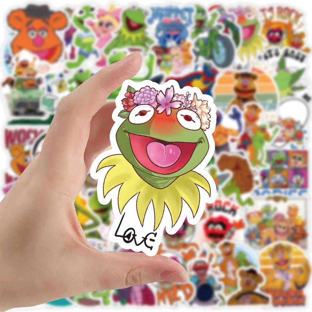 50 PCS Funny Cute Cartoon Muppet Kermit the Frog Stickers for Luggage Laptop iPad Gift Diary Waterproof Sticker