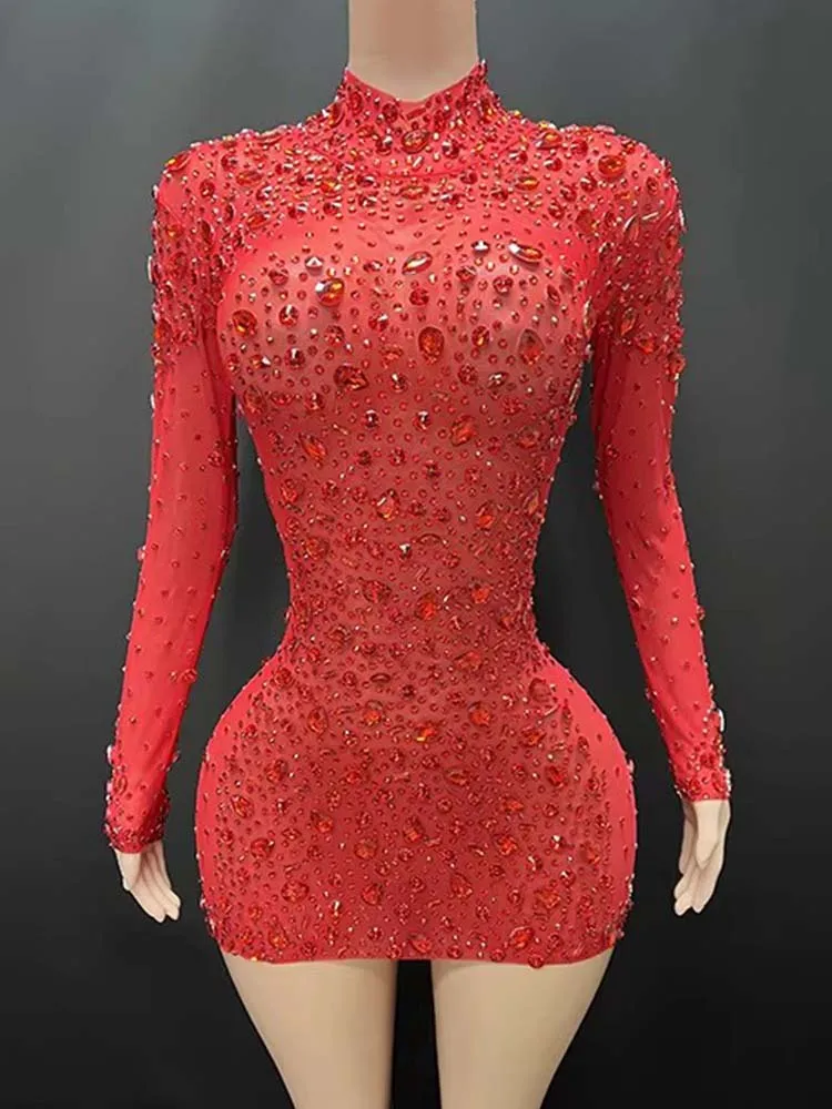 Abito in rete elastica sexy con stampa a caldo di alta qualità 2025 Abbigliamento da donna personalizzato di nuova moda