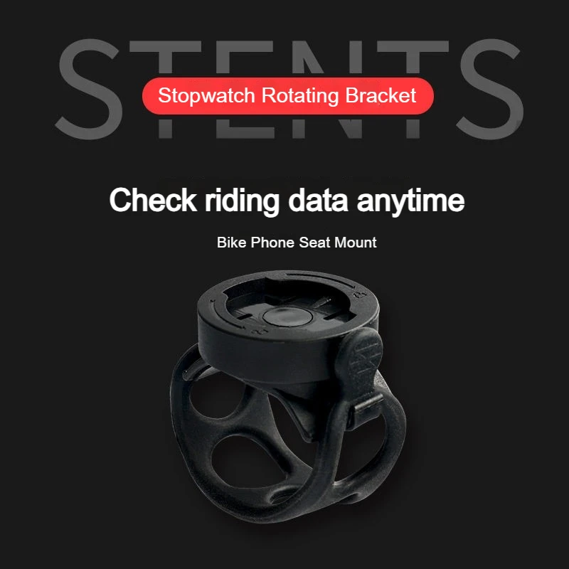Bicycle Computer Bracket 360 Degree Shockproof Silica Gel Binding Plate Quick Detachable Bike Phone Holderrack Bike Accessories