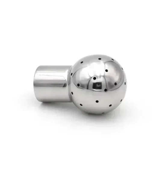 Internal thread cleaning ball nozzle, sanitary grade fixed thread flushing tank, spherical nozzle, 304SS