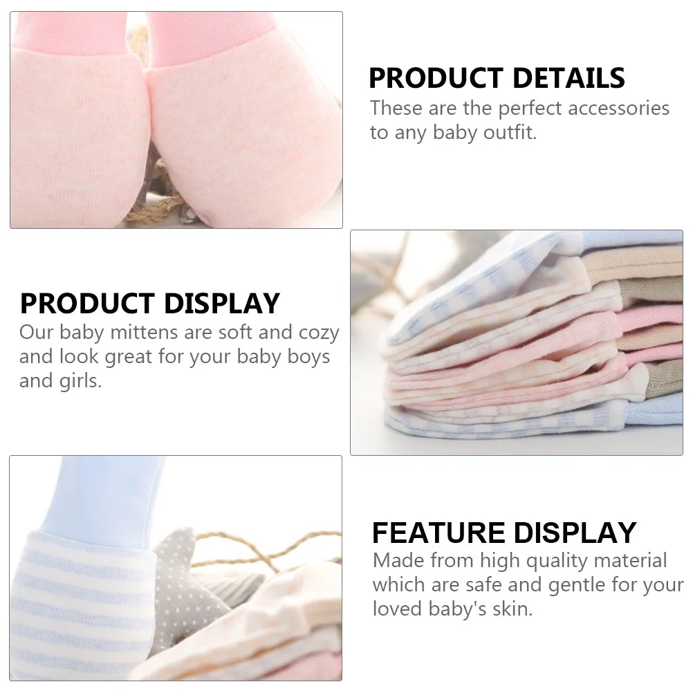 

4 пары мягких хлопковых варежек для новорожденных, защитные перчатки от царапин, теплые детские перчатки для защиты рук от расчесывания лица