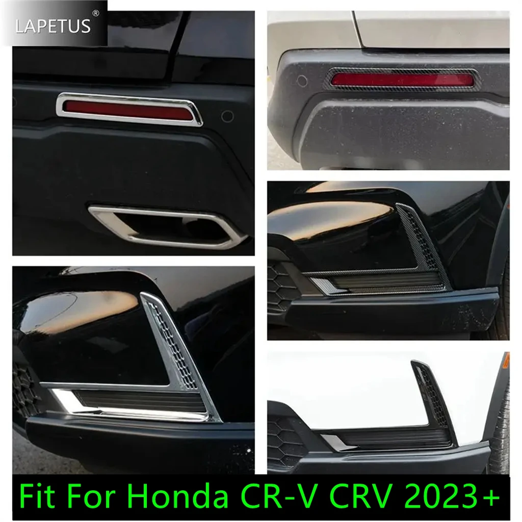 

Car Front Rear Bumper Fog Lights Lamps Eyebrow Frame Decor Cover Trim For Honda CR-V CRV 2023 2024 Chrome Exterior Accessories