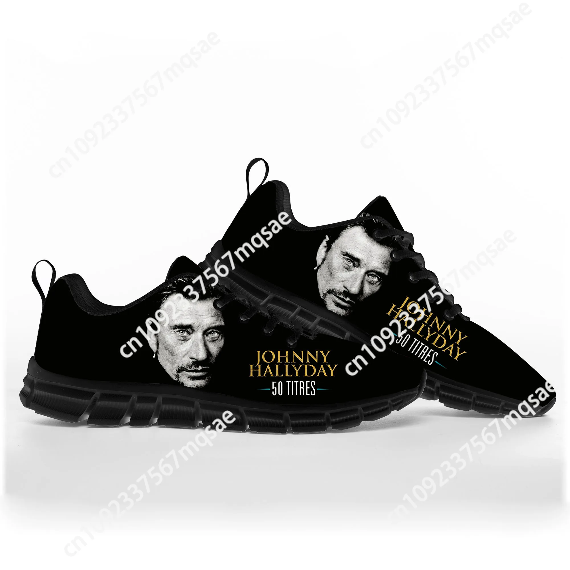 

Hot Johnny Hallyday Rock Singer Sports Shoes Mens Womens Teenager Kids Sneakers Pattern Custom Couple Latest High Quality Shoes