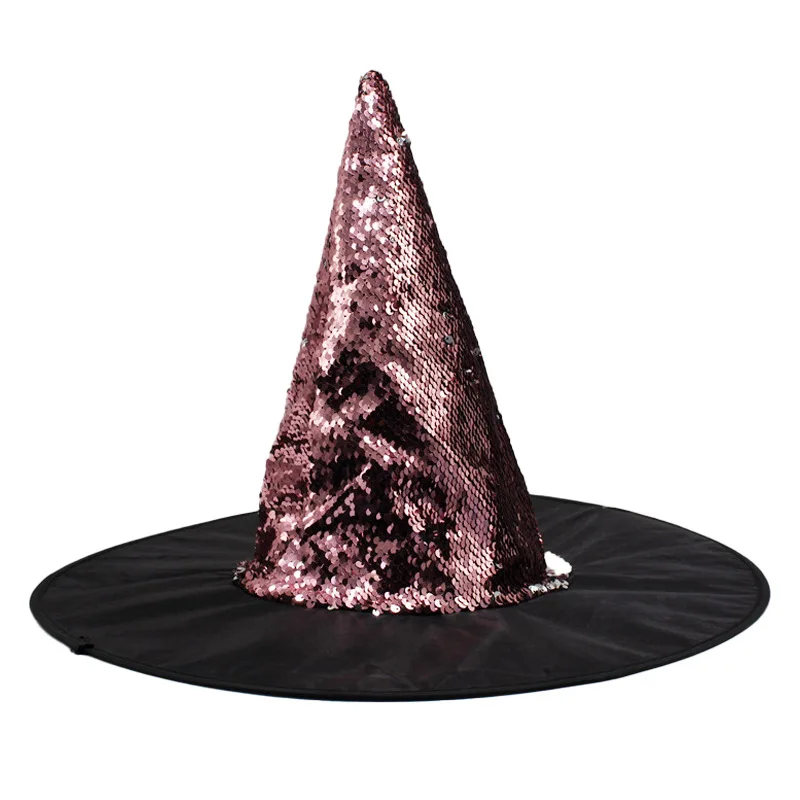 Sombreros de brujas de Halloween para adultos, niños, mujeres, niñas, niños, decoración de fiesta, accesorios de disfraz de mago