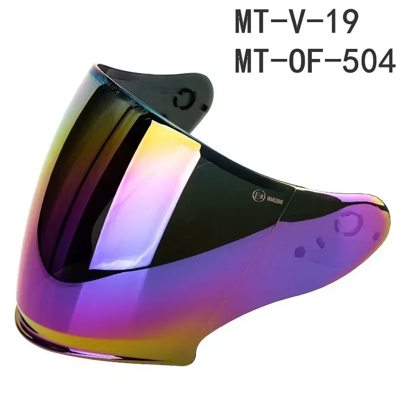 Für MT-V-19 Helmlinse Motorrad Integralhelm Visierlinse Anti-UV-Beschichtungslinse für MT THUNDER 3 SV JET Helm, 5 Farben