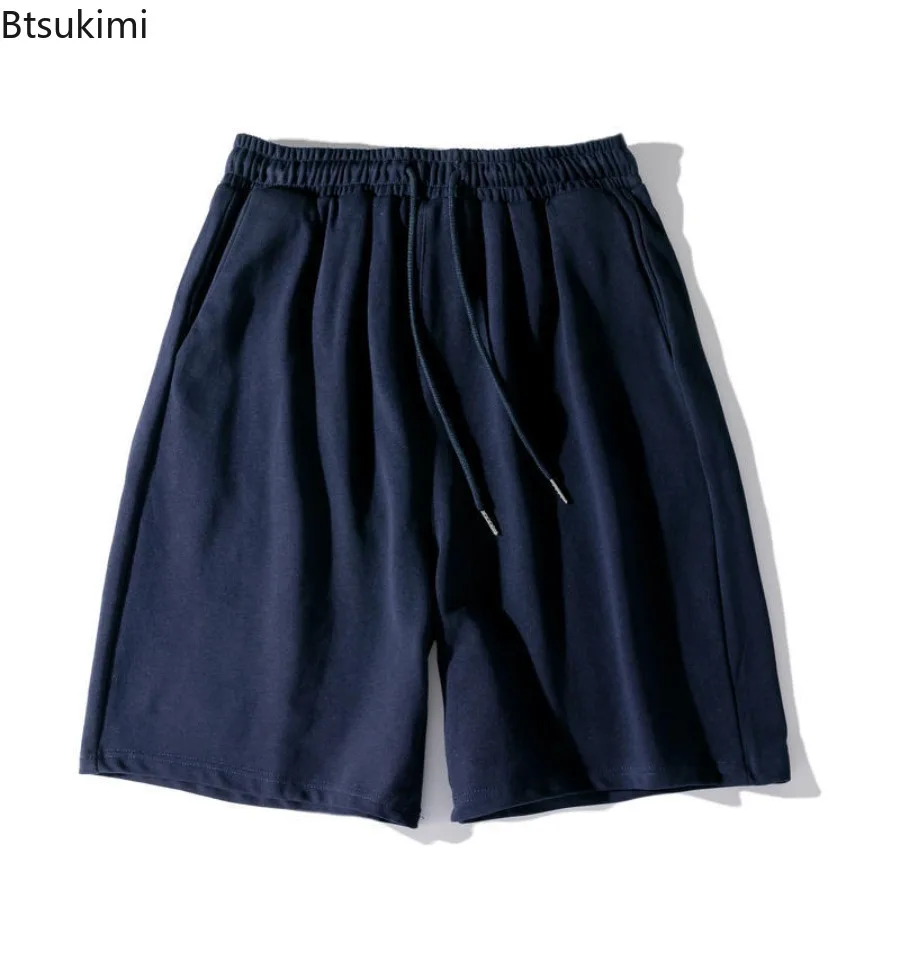 2025 Women's Summer Sports Shorts Solid Color Cotton Loop Casual Trousers Loose Sports Sweat Pants Comfortable Home Half Pants